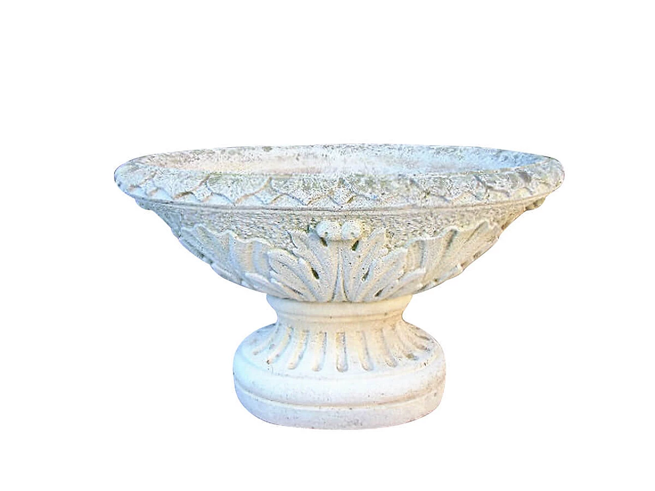 Oval-shaped concrete flower vase 1117165
