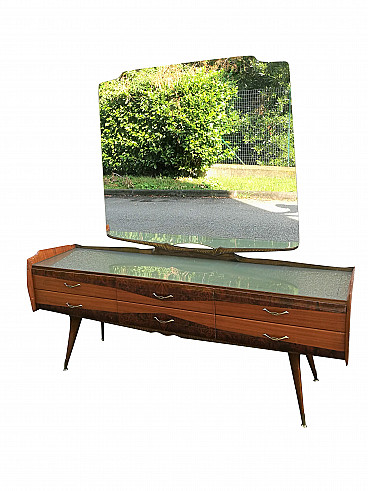 Chest of drawers with mirror by Paolo Buffa, 50s