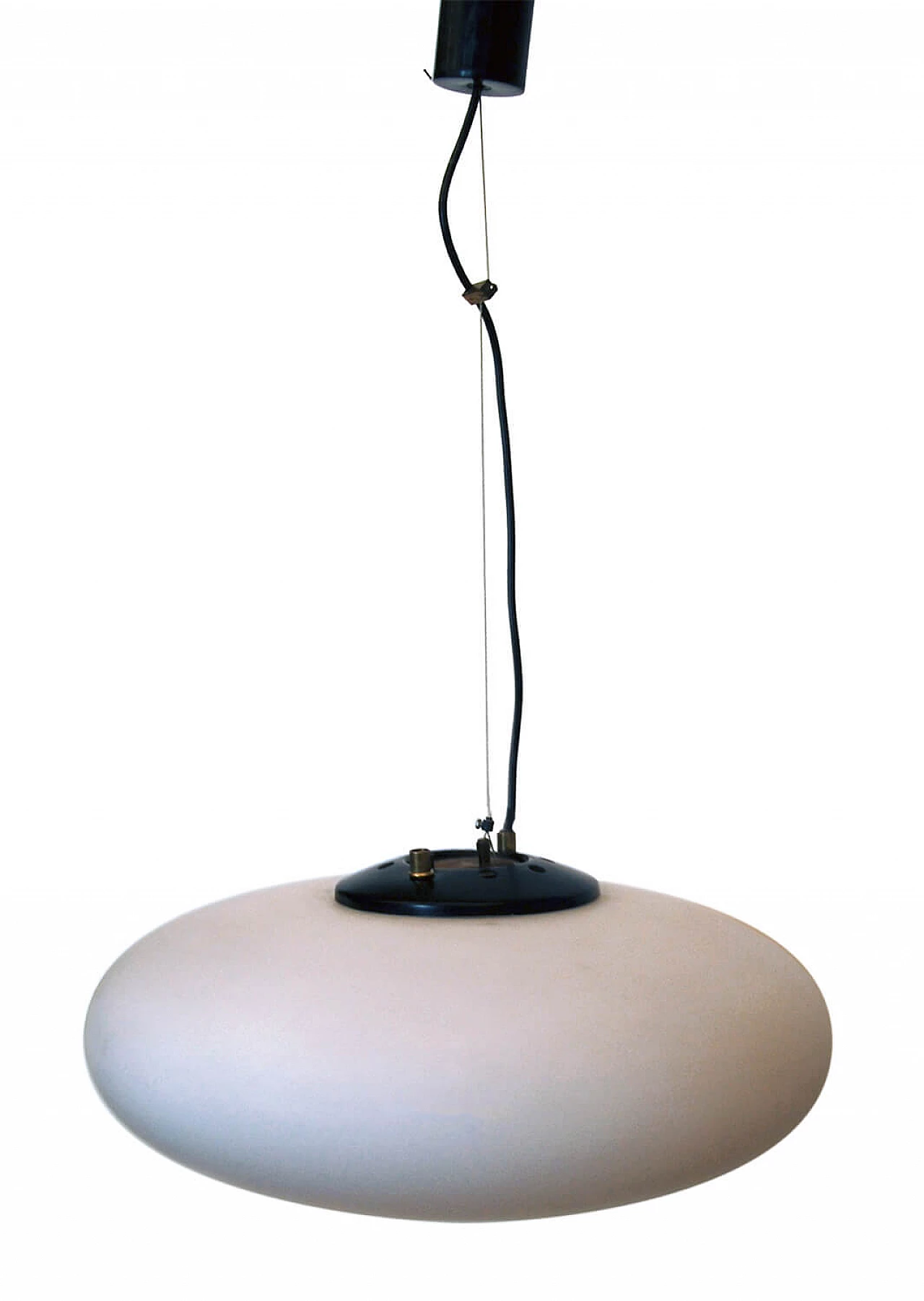 Adjustable white opaline glass lamp by Stilnovo, 1950's 1117240