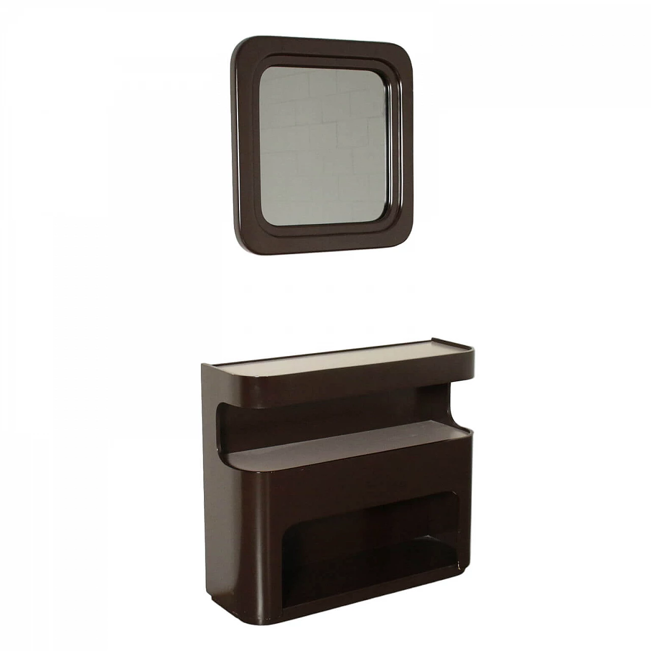 Console with mirror in the style of Willy Rizzo, 70s 1117544
