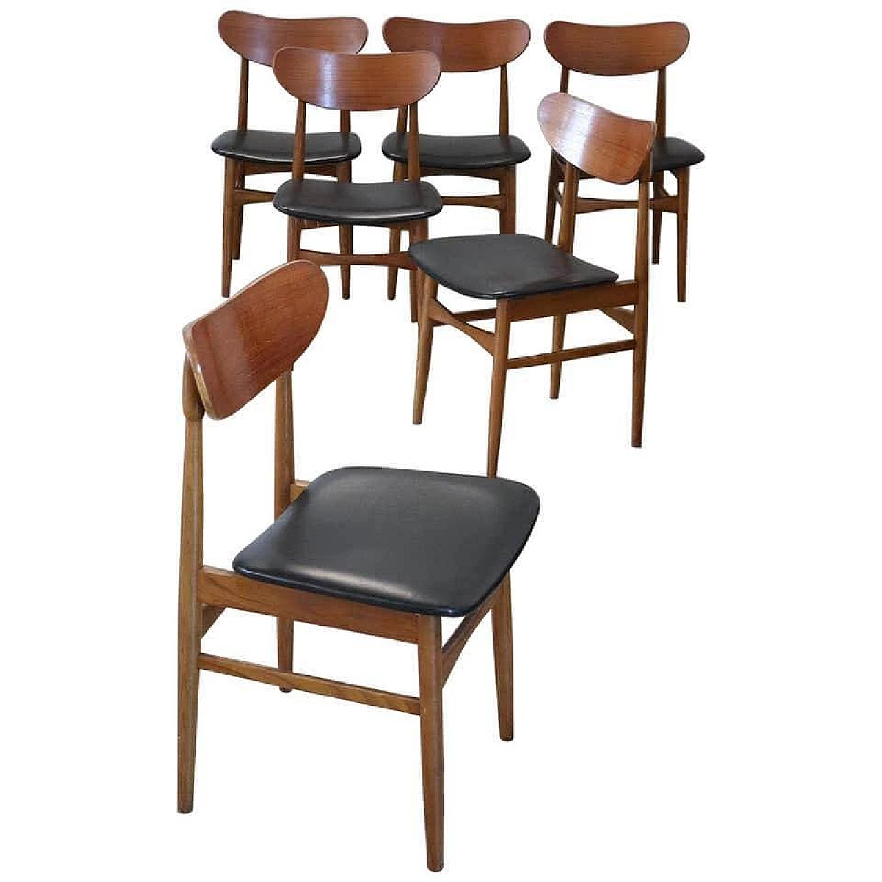 6 sedie di design danese, anni '70 1117563