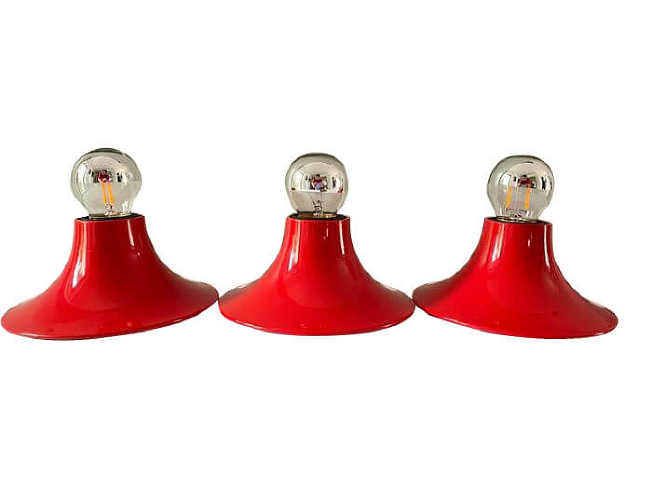 Three Teti rosse wall lamp by Vico Magistretti for Artemide 1117579