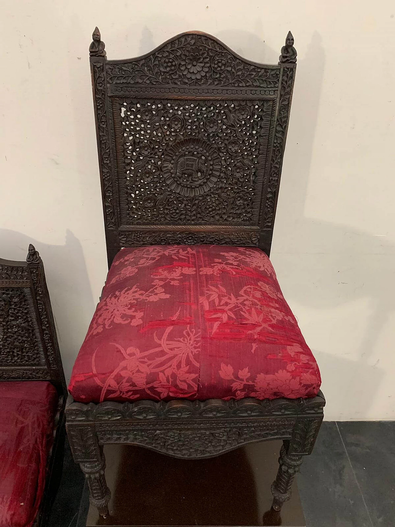 Coppia di sedie da pranzo coloniali, '800 1117817