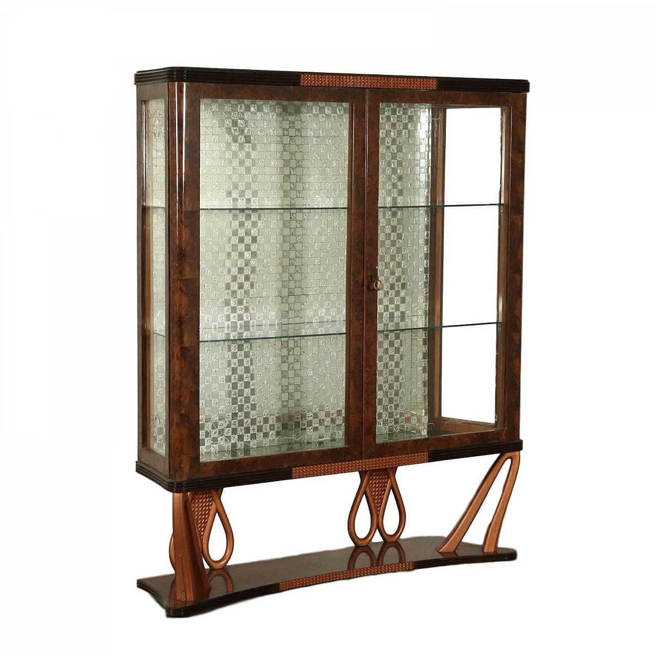 Briarwood and rosewood display case, 1940s 1118084