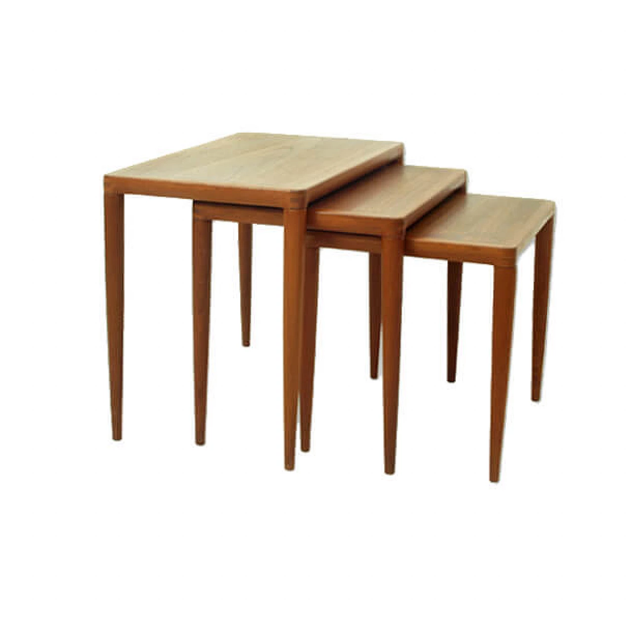 Set of 3 teak nesting tables by Henry W. Klein for Bramin Møbler, 60s 1118285