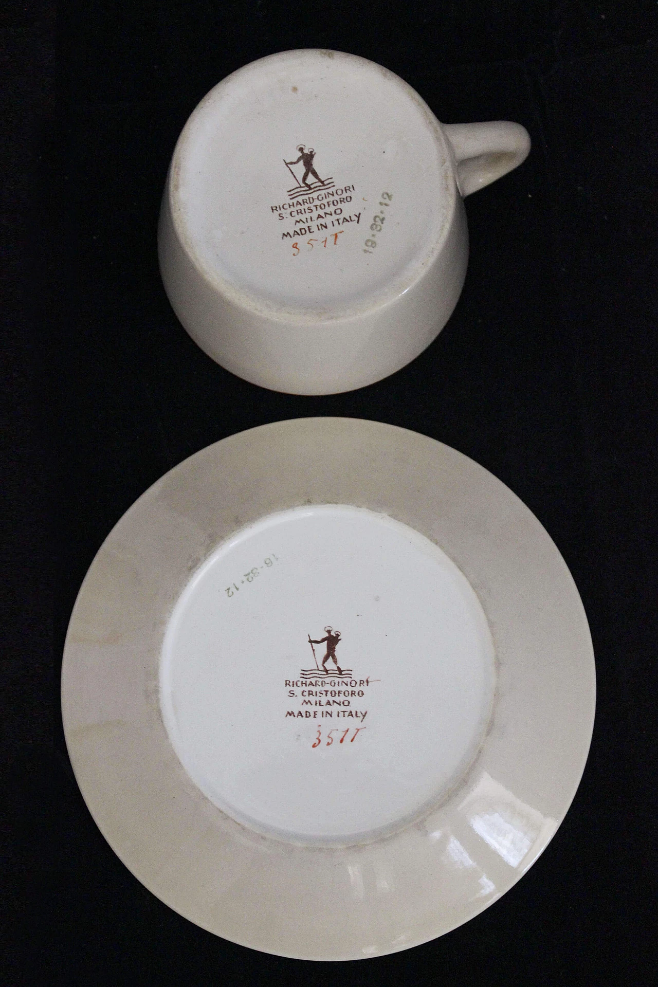 Servizio da tè in ceramica di Gio Ponti per Richard Ginori, anni '30 1118815