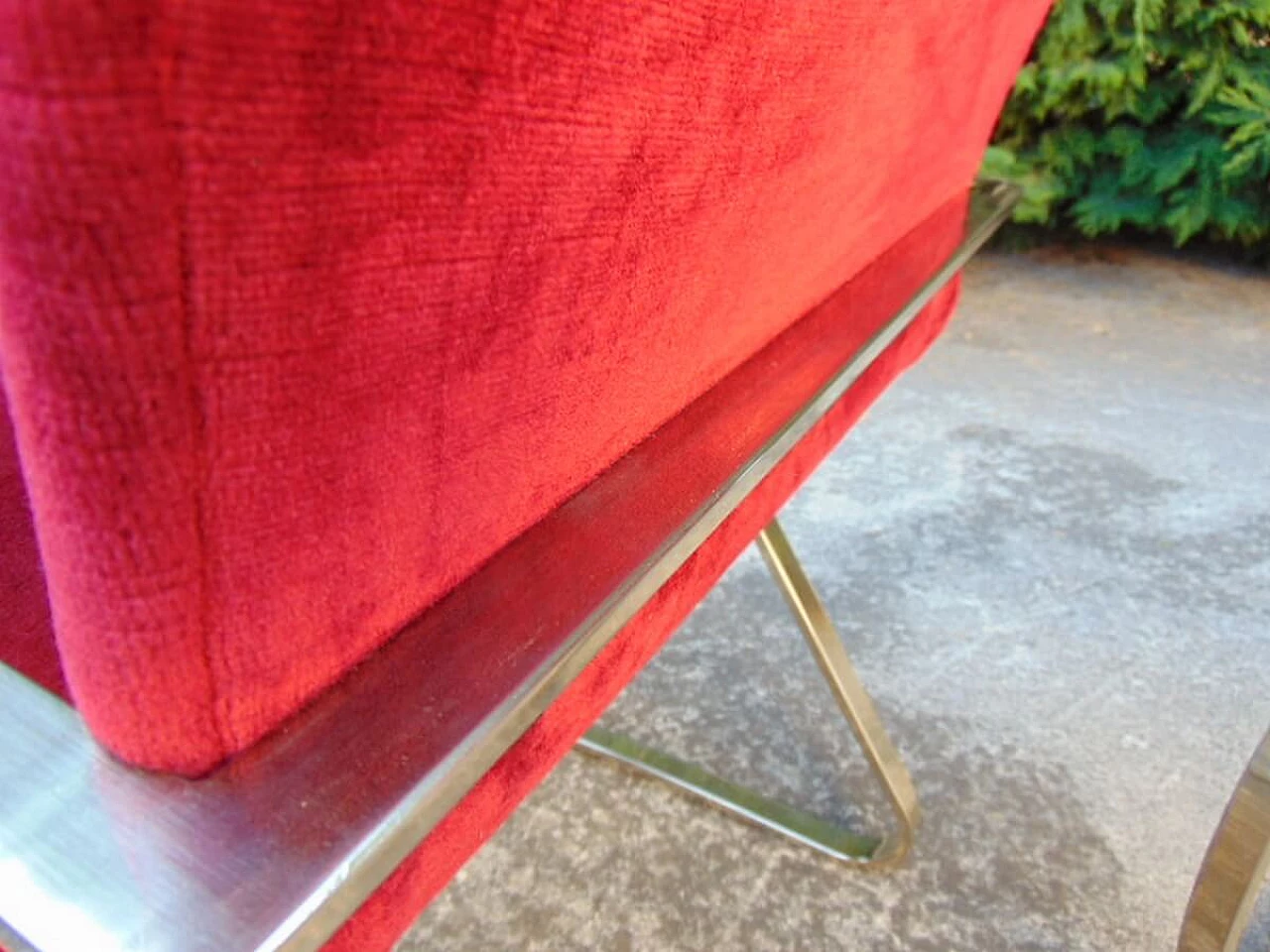6 Red velvet chairs by Renato Zevi, 1970s 1119667