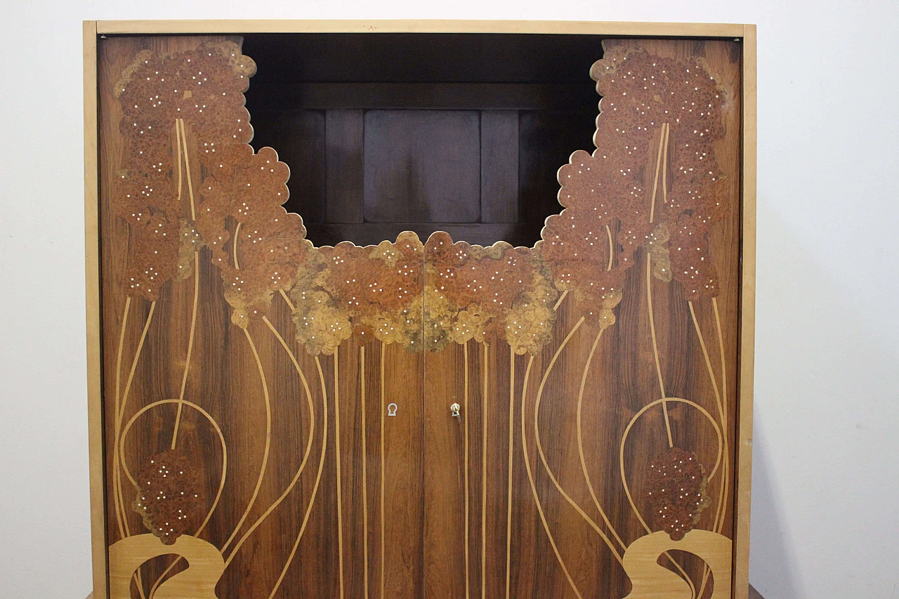 Secretaire in rosewood Art Nouveau style, 1940s 1119960