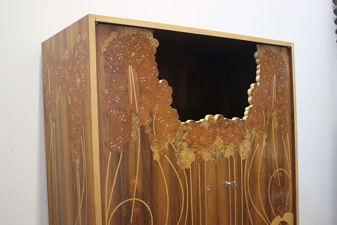 Secretaire in rosewood Art Nouveau style, 1940s 1119967