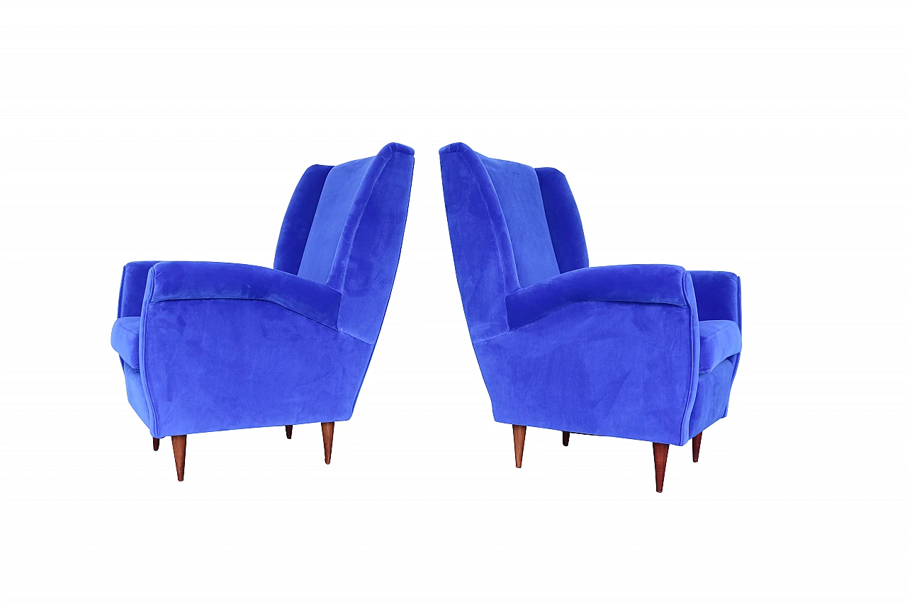 Pair of Gio Ponti style armchairs 1120004