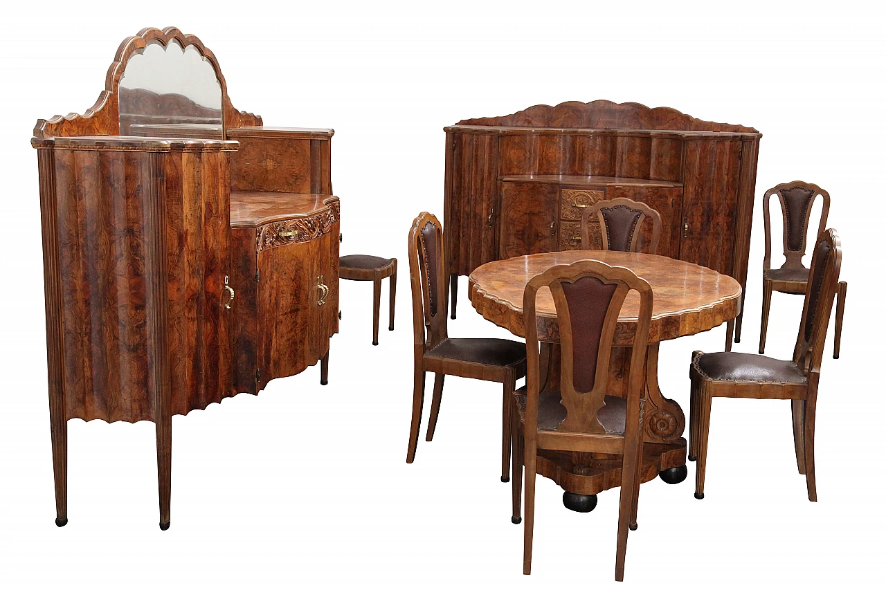Art Deco dining room set by Meroni & Fossati, 1930s 1120802