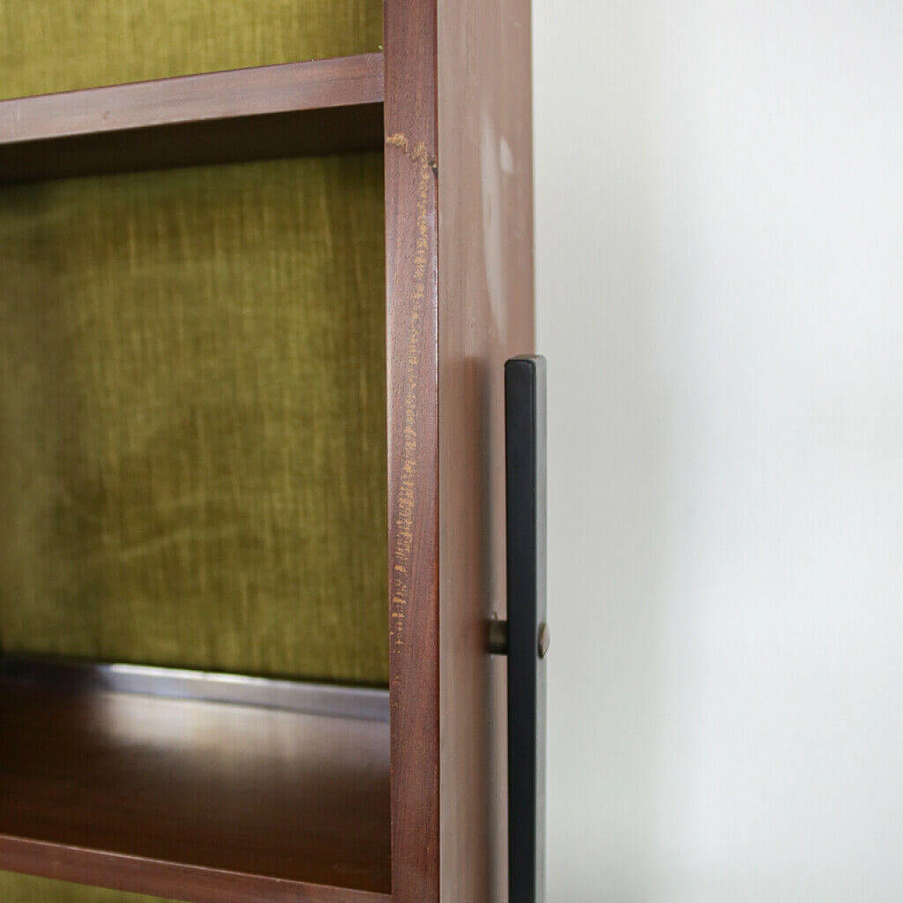 Wood and brass bar cabinet, 1960s 1121096