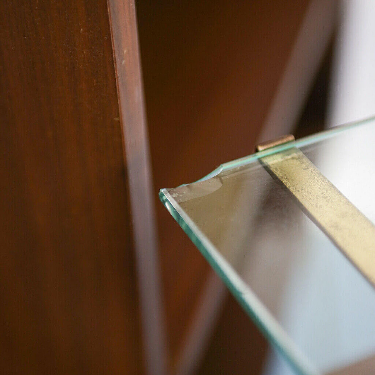 Wood and brass bar cabinet, 1960s 1121099