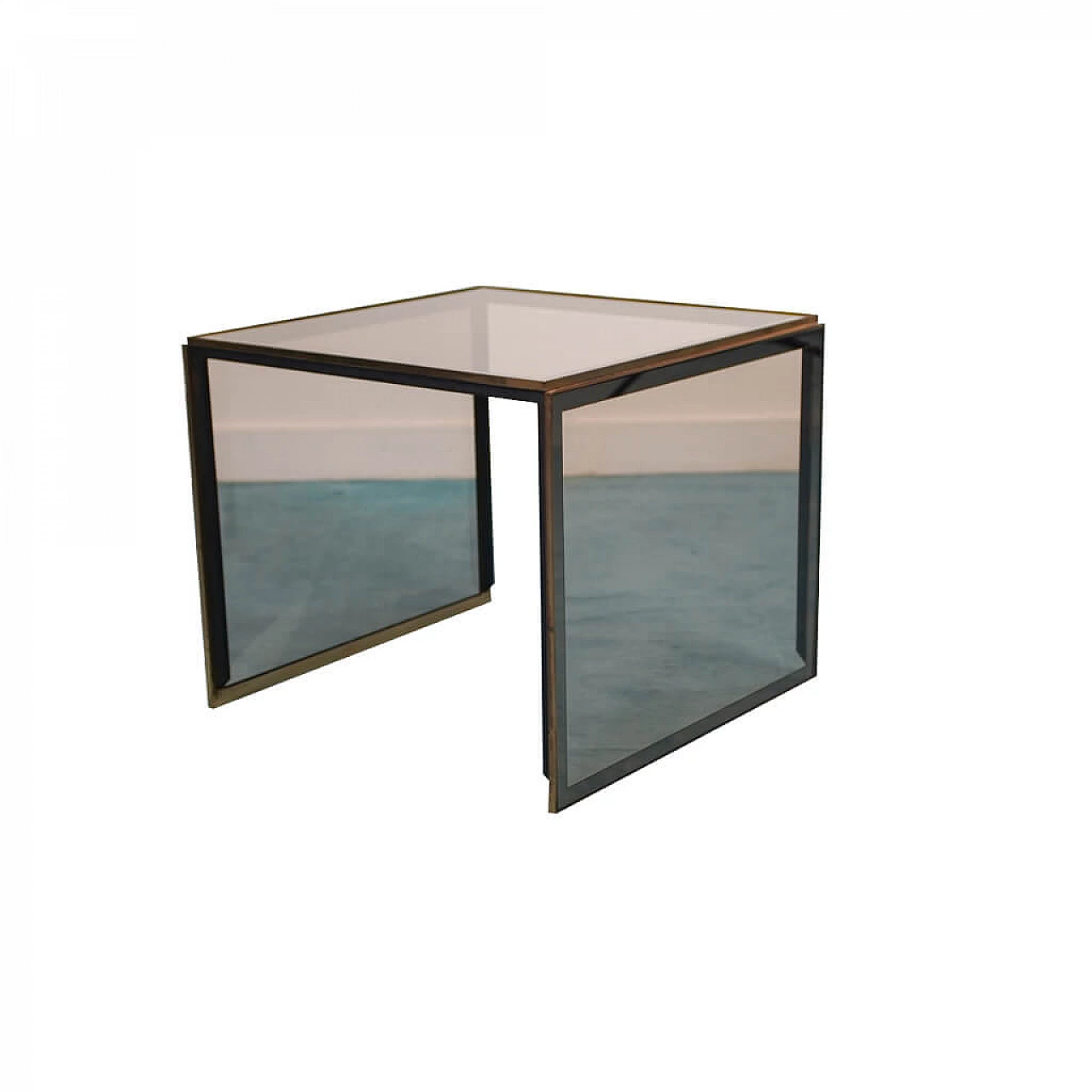Glass and brass coffee table, Willy Rizzo, 1970s 1121102