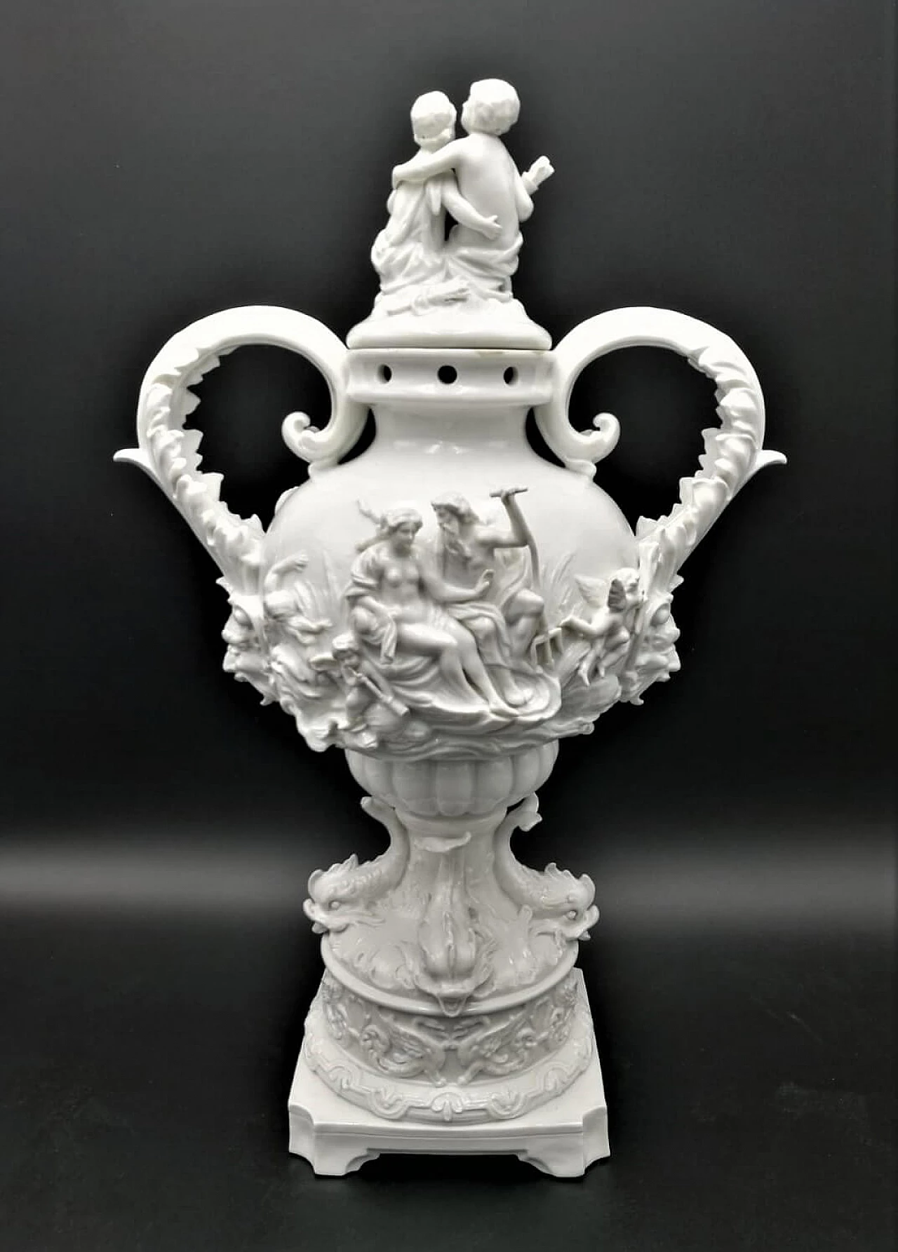 Pair of white porcelain vases, late 19th century 1121275