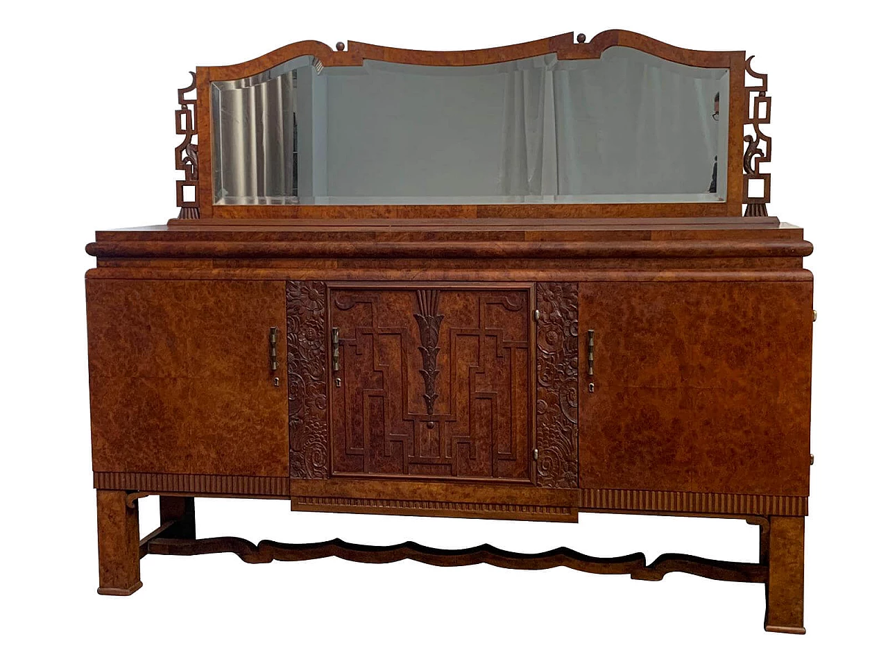 Sideboard in tuja briar with mirror, 1930's 1121290