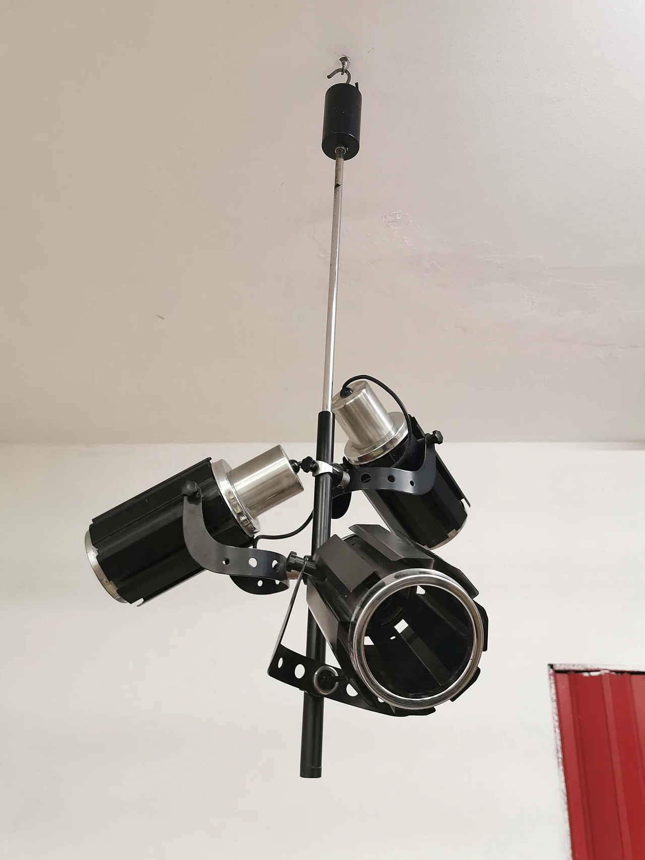 Metal chandelier with spotlights, 1970's 1121477