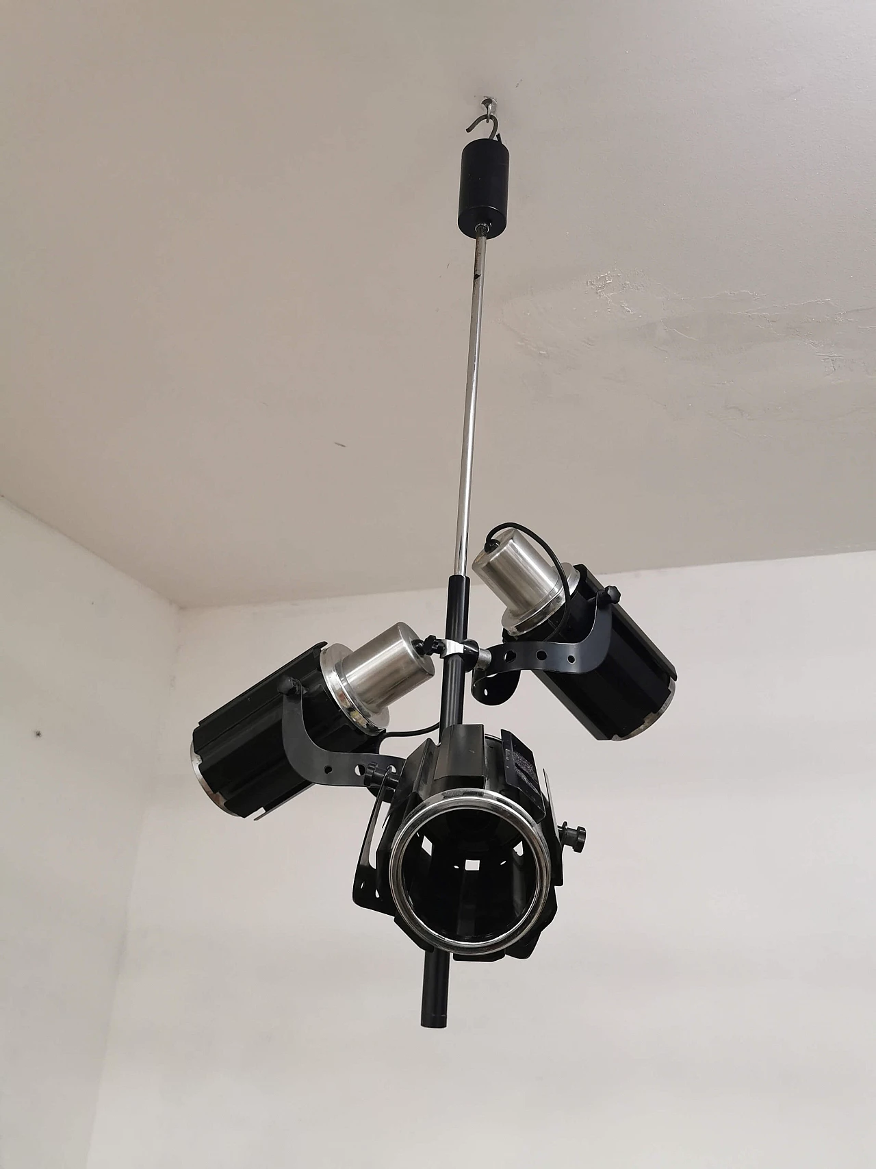 Metal chandelier with spotlights, 1970's 1121484
