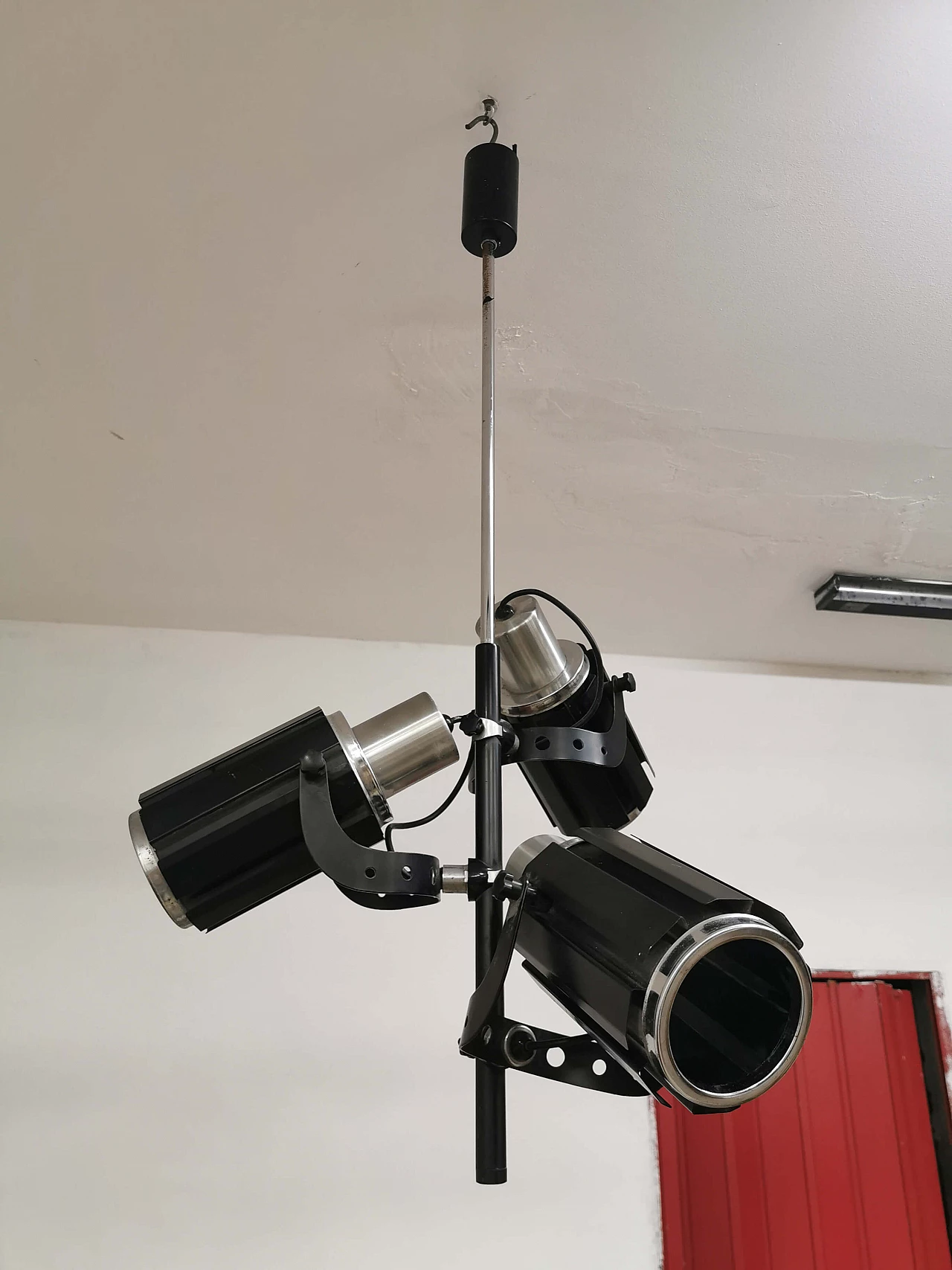 Metal chandelier with spotlights, 1970's 1121485