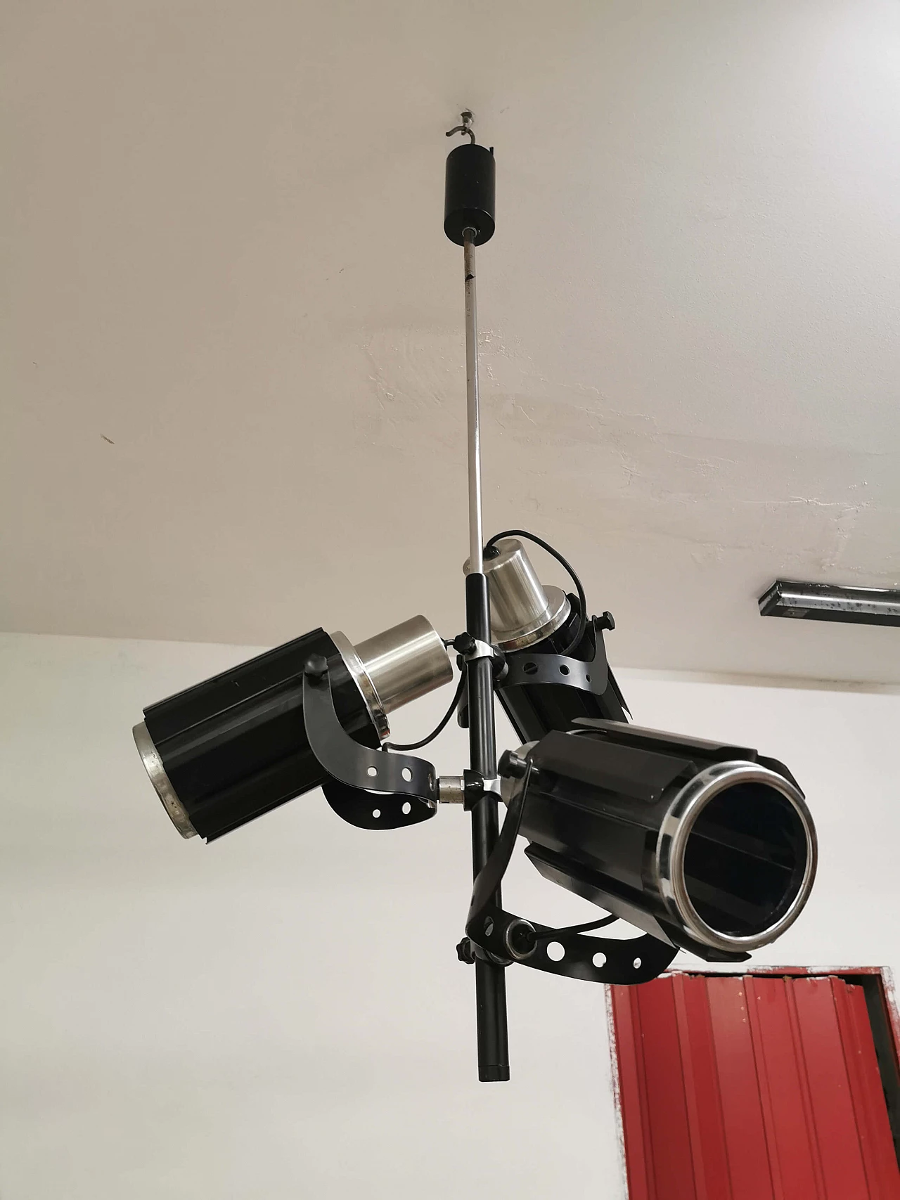 Metal chandelier with spotlights, 1970's 1121487