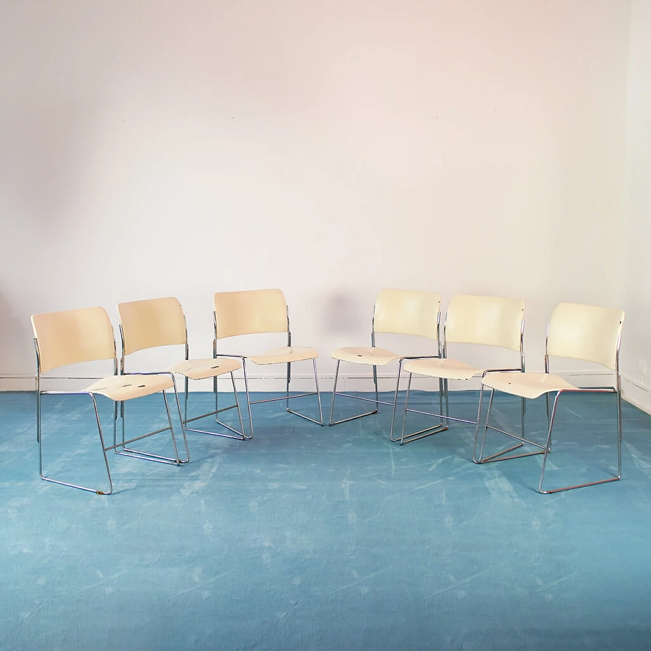 6 40/4 Chairs by David Rowland for GF Furniture System, 70s 1122384