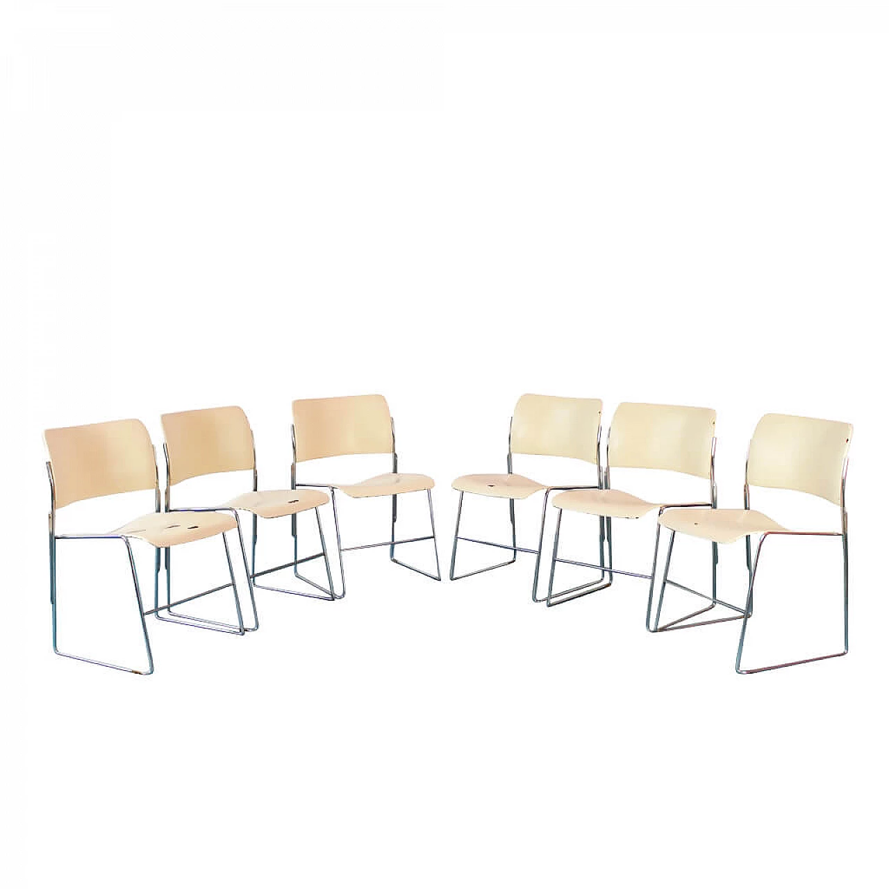 6 40/4 Chairs by David Rowland for GF Furniture System, 70s 1122526