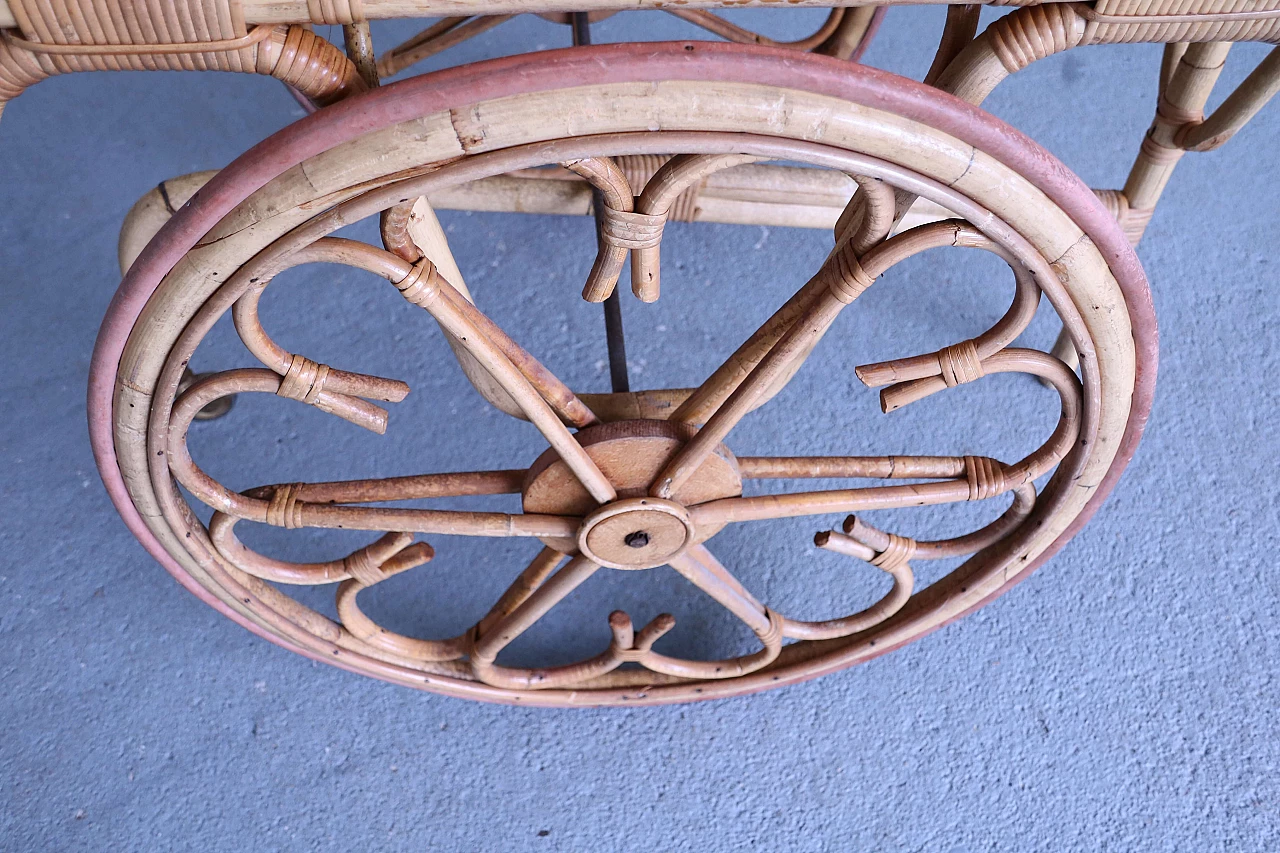 Carrello bar in bamboo, anni '60 1123115