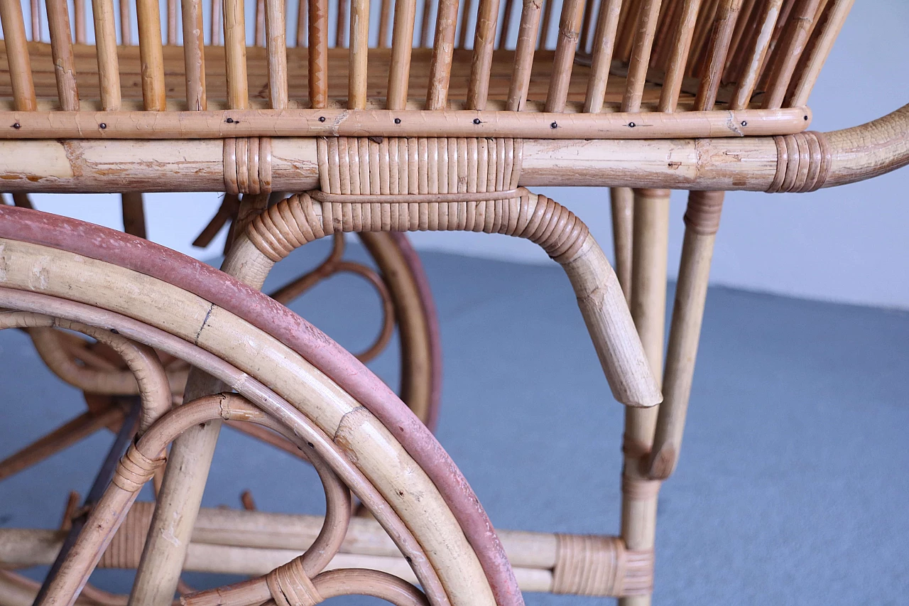 Carrello bar in bamboo, anni '60 1123116