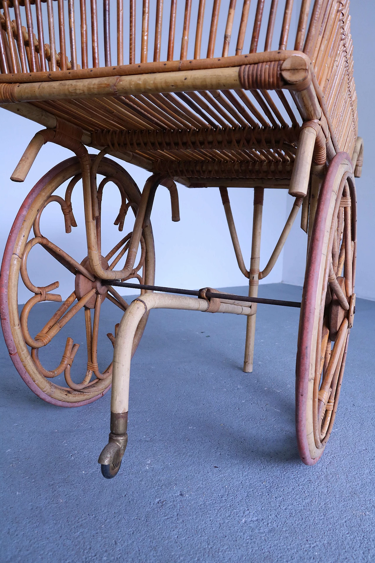 Carrello bar in bamboo, anni '60 1123120