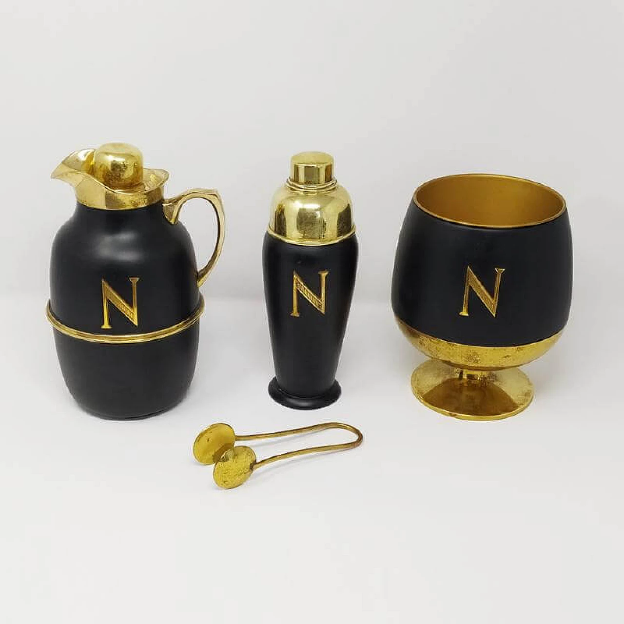 Brass Cocktail Set designed by Aldo Tura for Napoleon Cognac, Italy, 60s 1123433