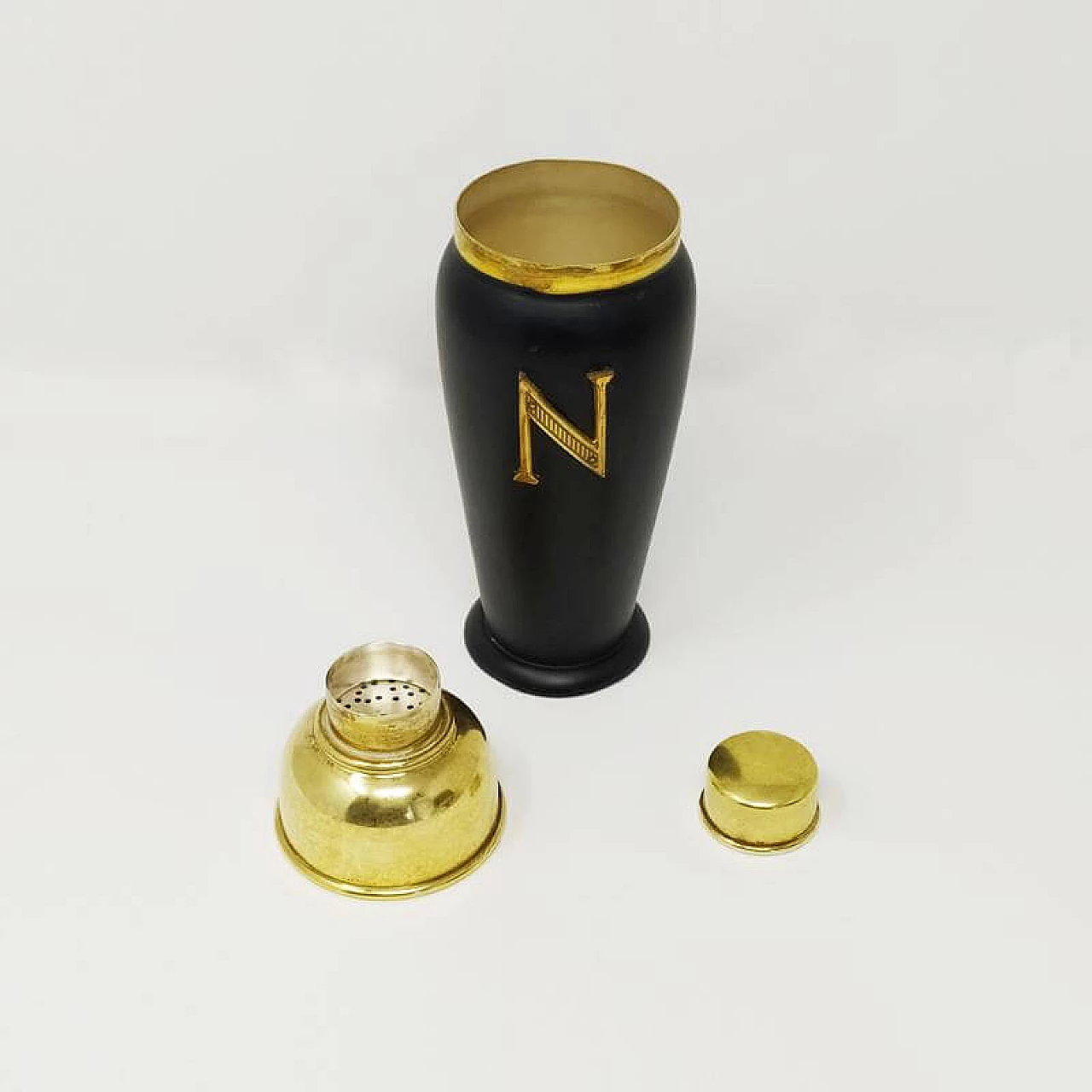 Brass Cocktail Set designed by Aldo Tura for Napoleon Cognac, Italy, 60s 1123437