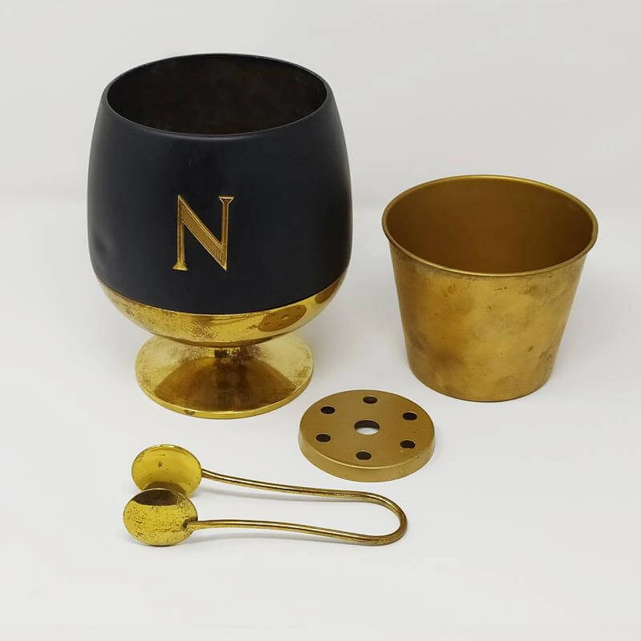Brass Cocktail Set designed by Aldo Tura for Napoleon Cognac, Italy, 60s 1123441