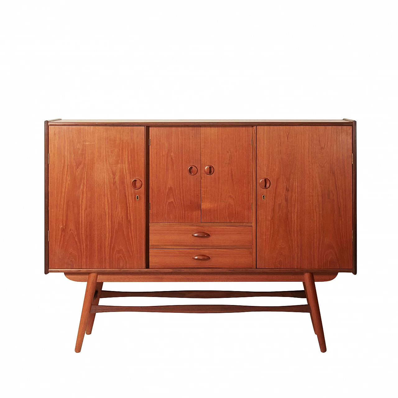 High sideboard in Scandinavian teak 1123603