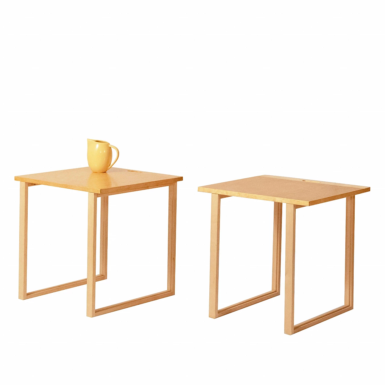 Pair of birch bedside tables 1123653