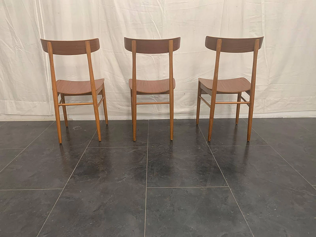 Set di 3 sedie da pranzo, anni '60 1123890