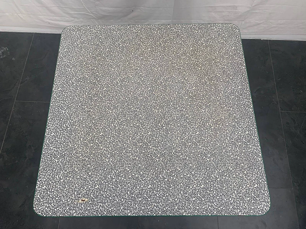 Cherry wood table with mosaic effect laminate top, 1950s 1124305