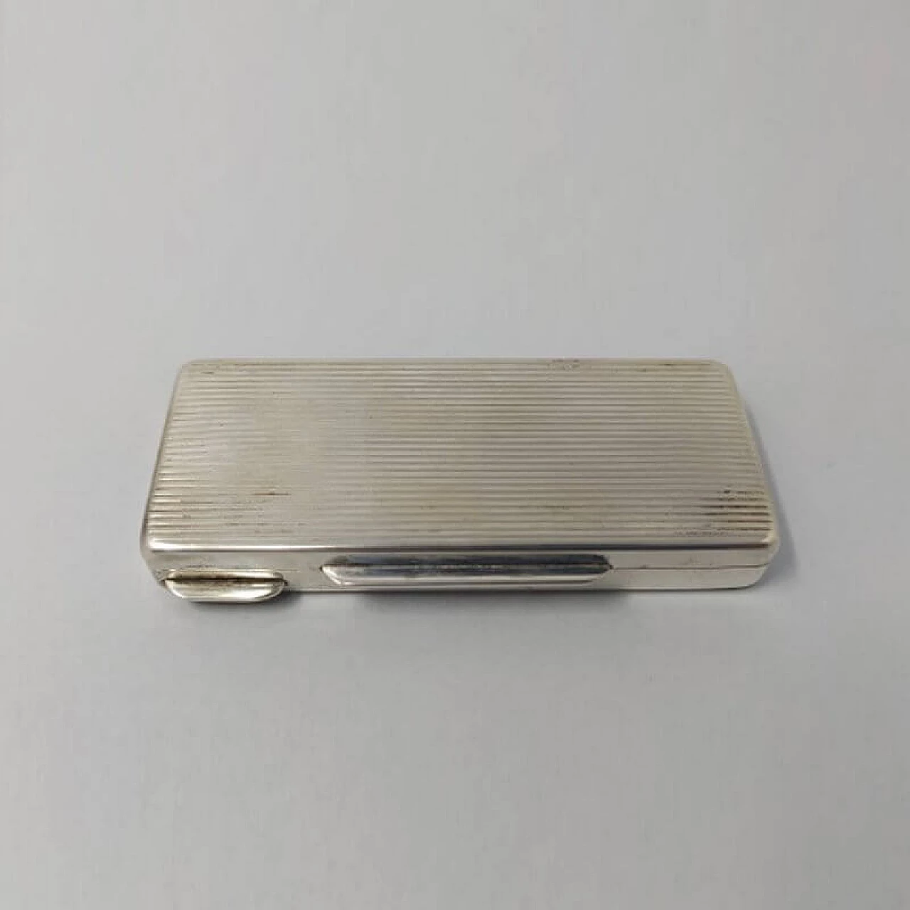 Timbro tascabile in gomma d'argento d'epoca francese, anni '30 1124499