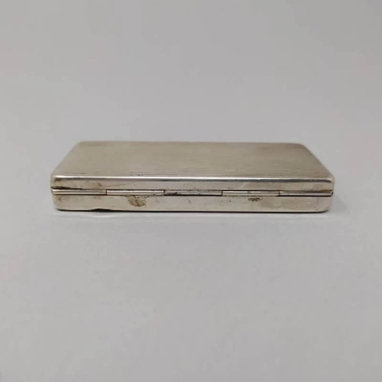 Timbro tascabile in gomma d'argento d'epoca francese, anni '30 1124501