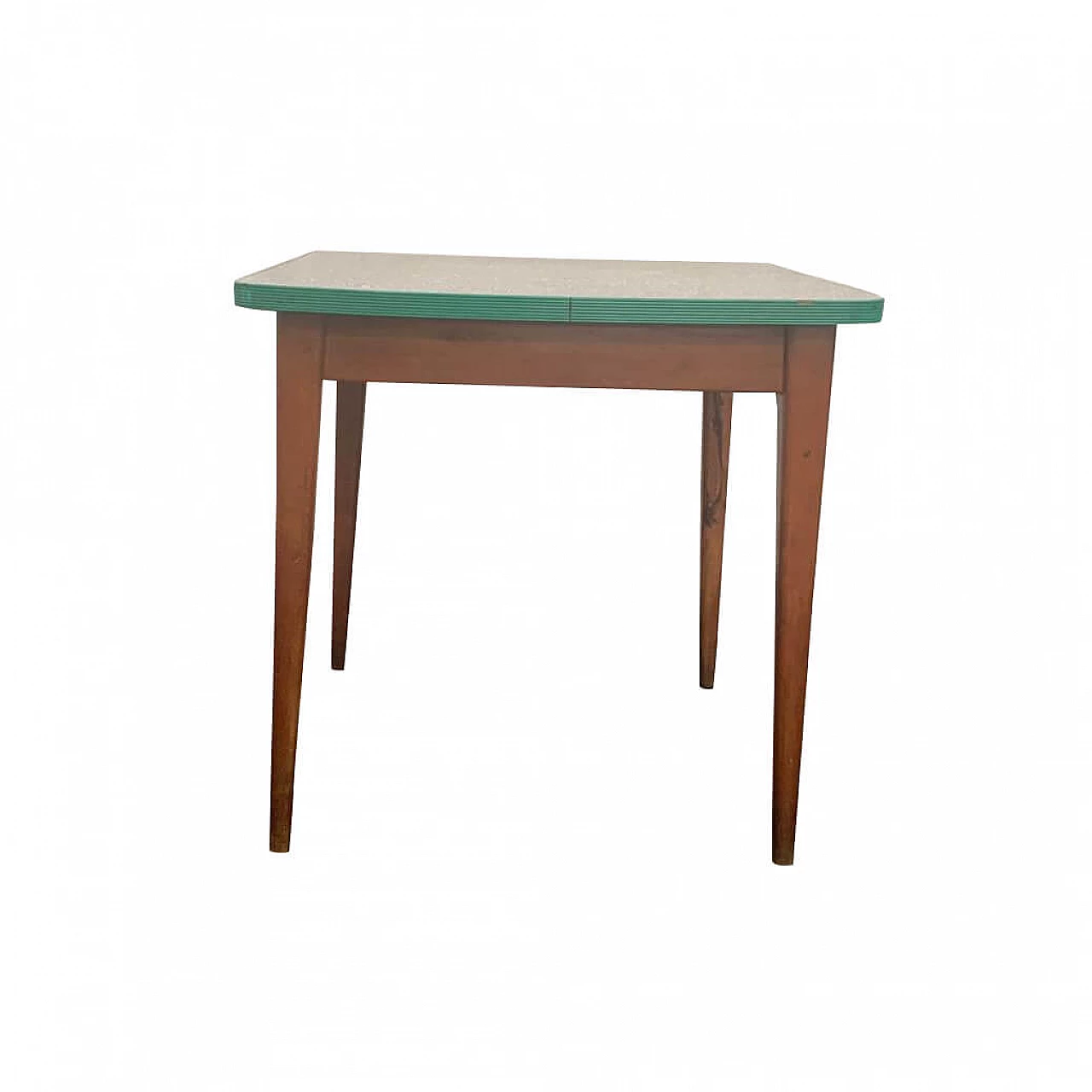 Cherry wood table with mosaic effect laminate top, 1950s 1124768
