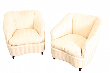 Pair of  “Le case e Giardini armchairs attributed to Gio Ponti, Italy, 40s