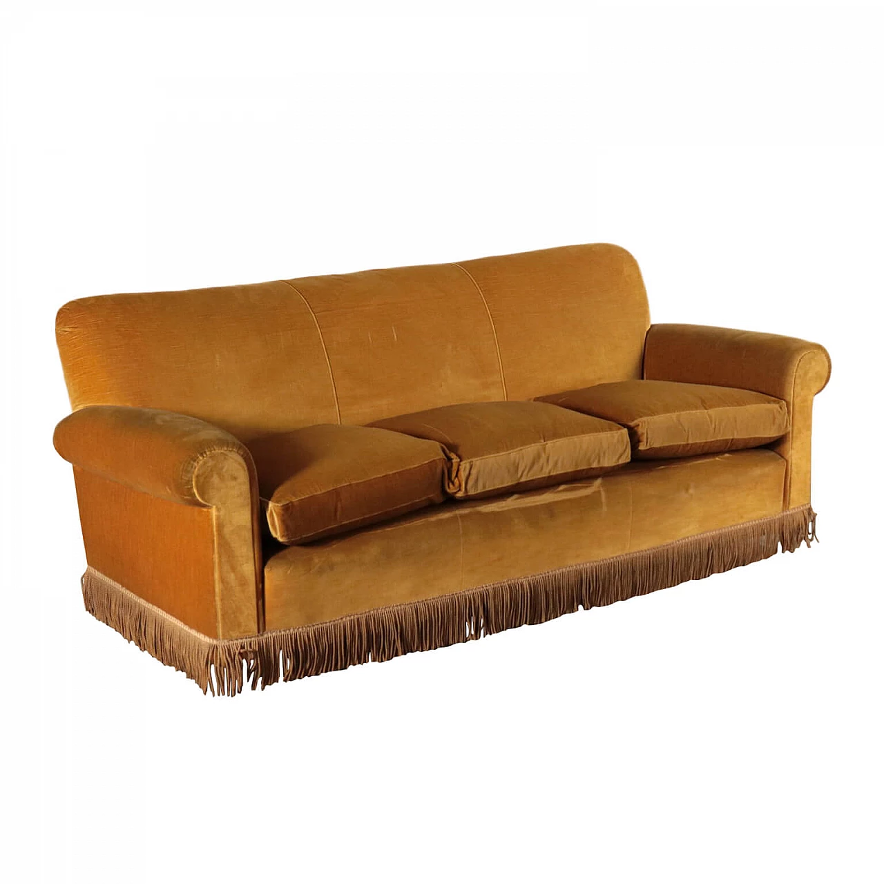 Gold velvet sofa, 40s 1125788