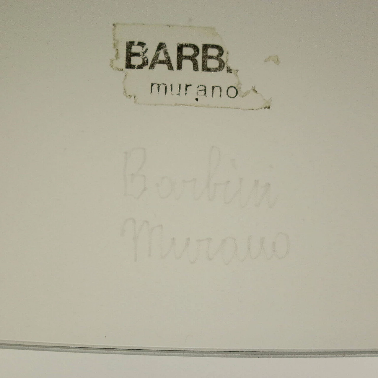 Lampada da tavolo in vetro di Murano Barbini, anni '80 1125869