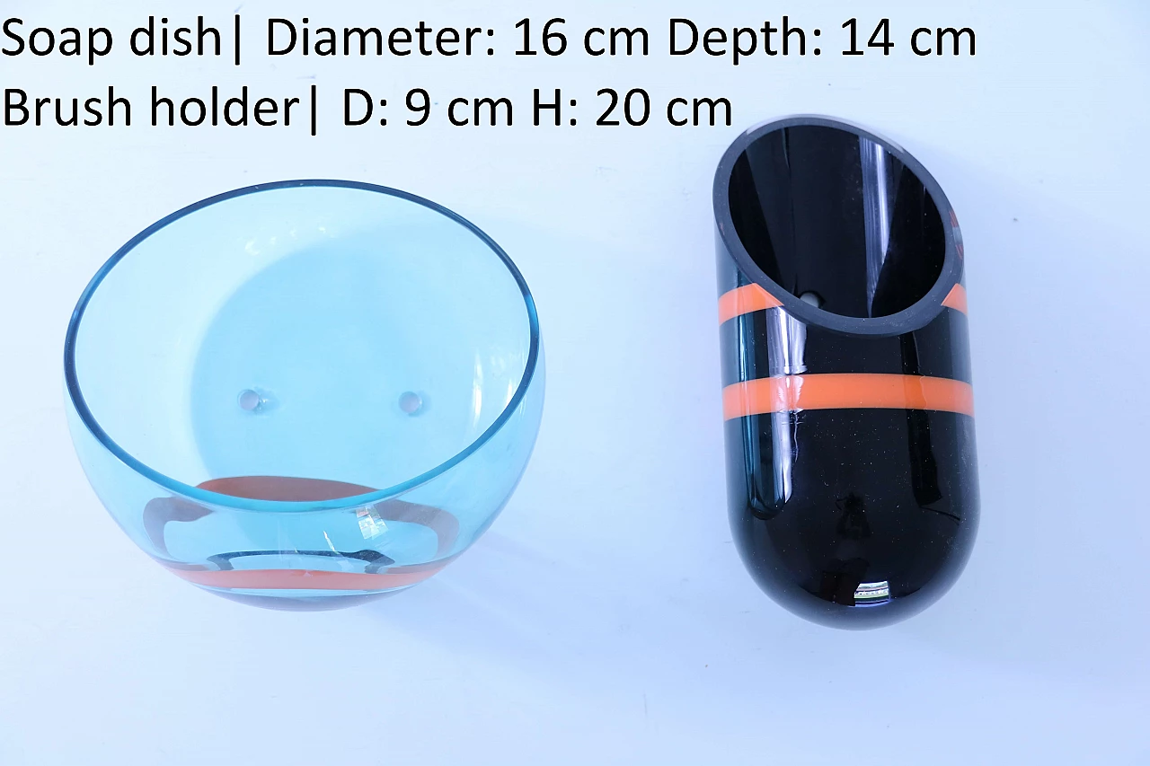 Set da bagno in vetro di Murano, anni '50 1126303