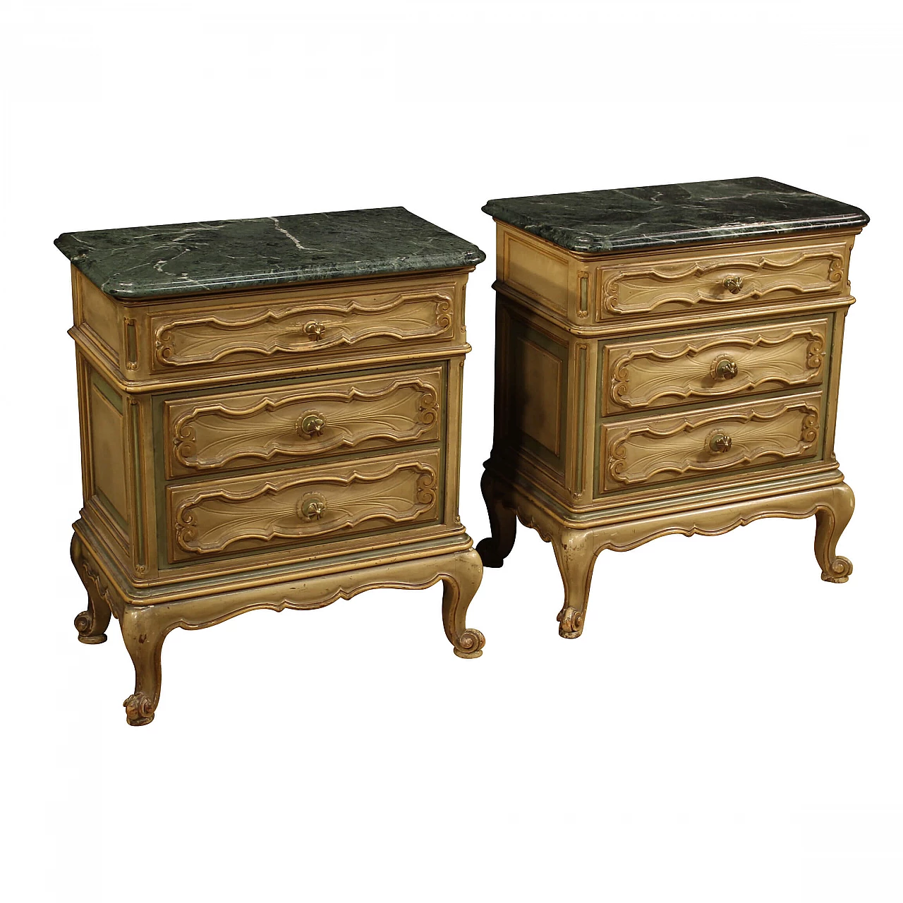 Pair of lacquered Italian bedside tables 1126367
