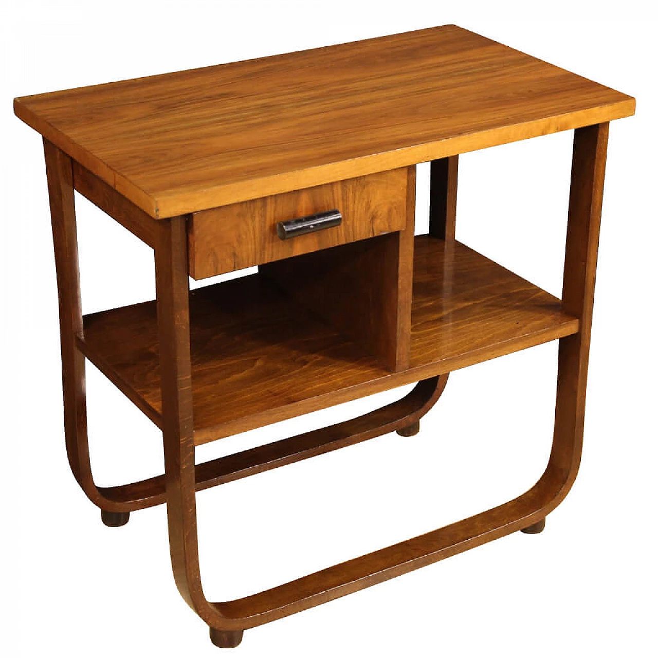 Italian coffee table in walnut, beech and ebonized wood 1126760