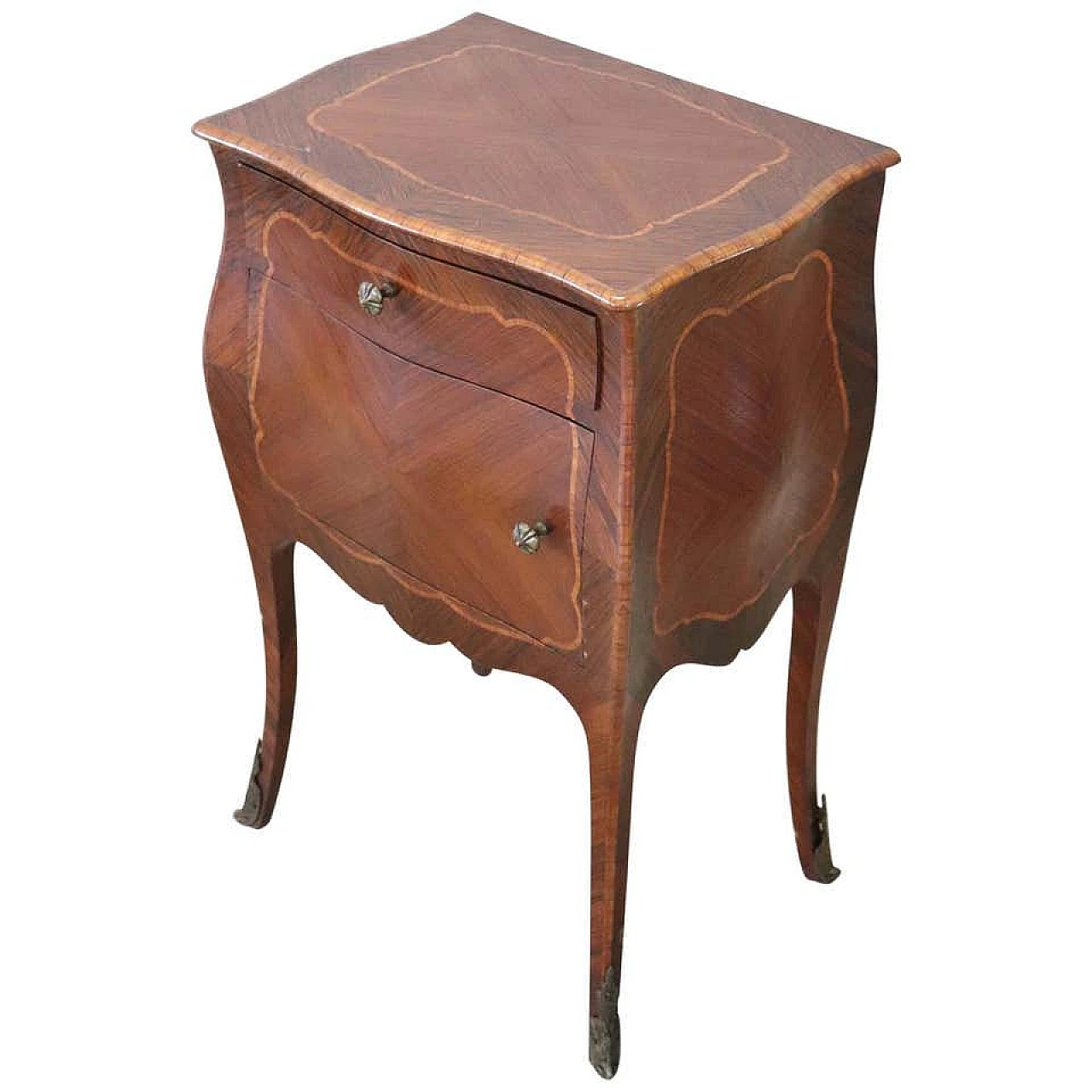 Elegant antique Louis XV rosewood bedside table in antique style 1126819