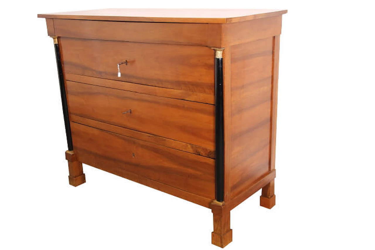 Comò impero lombardo in noce biondo, 1820 1126987