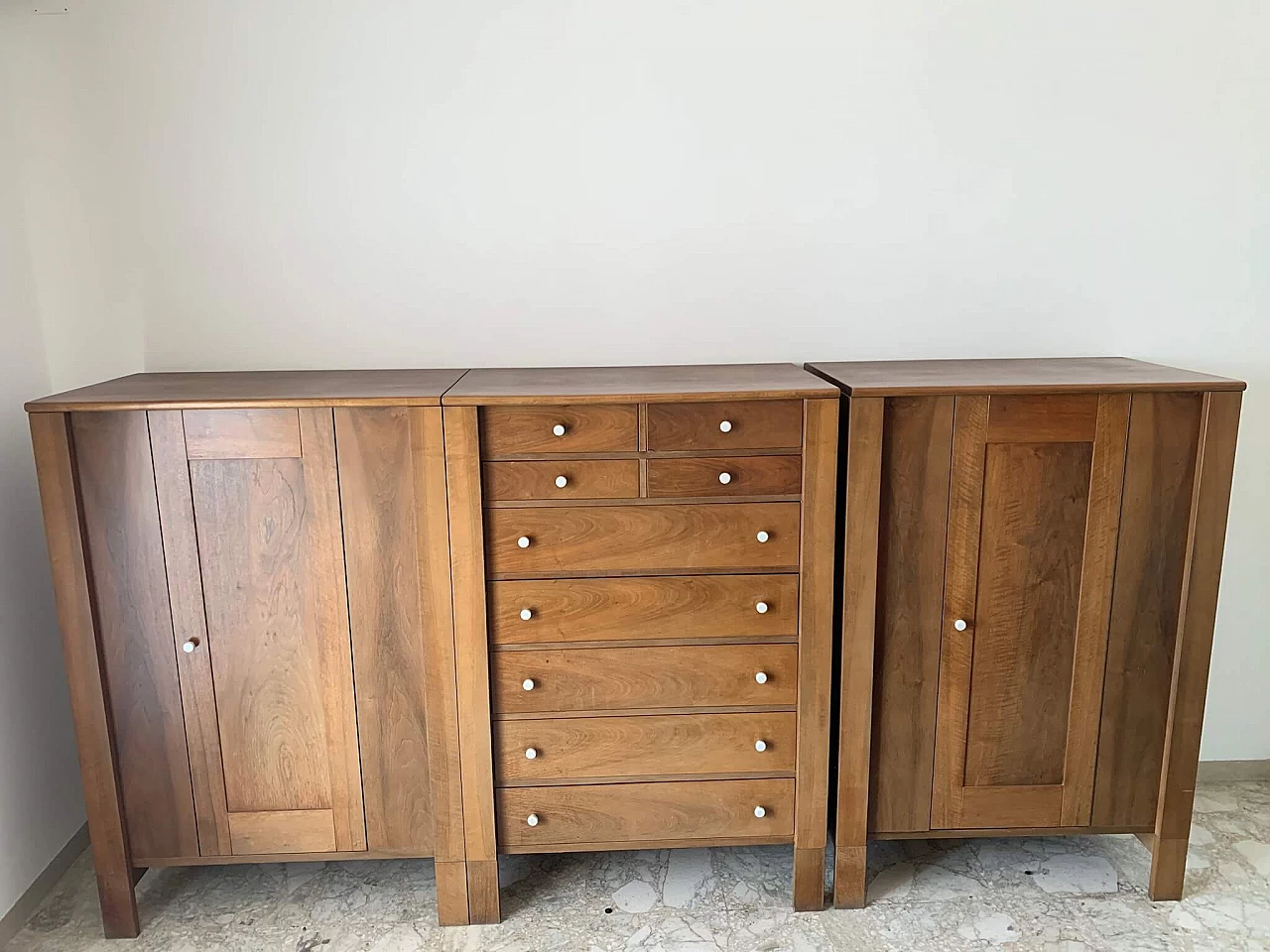 Bernini production, wooden wardrobe dresser, Italy, 60s 1127119