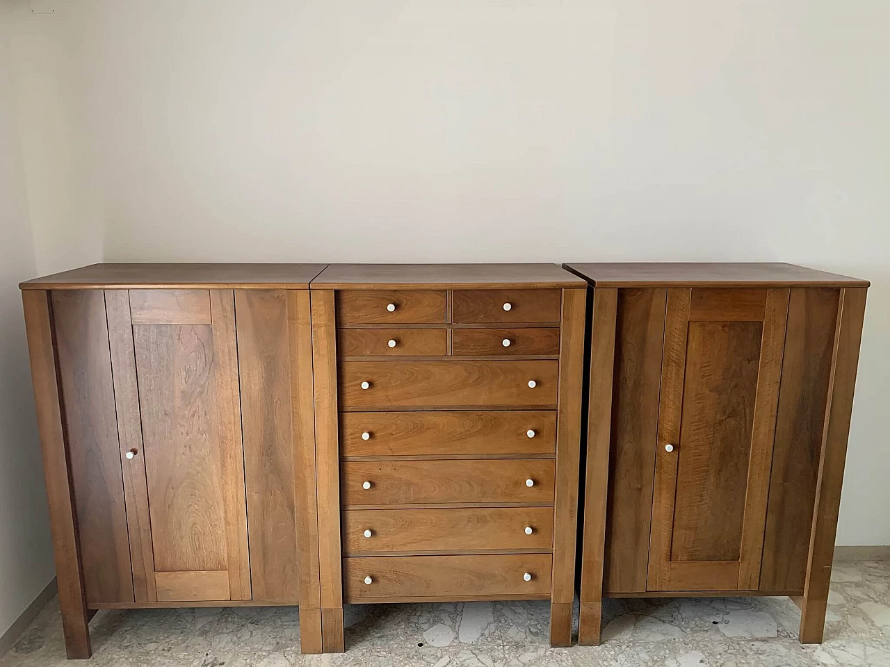 Bernini production, wooden wardrobe dresser, Italy, 60s 1127120