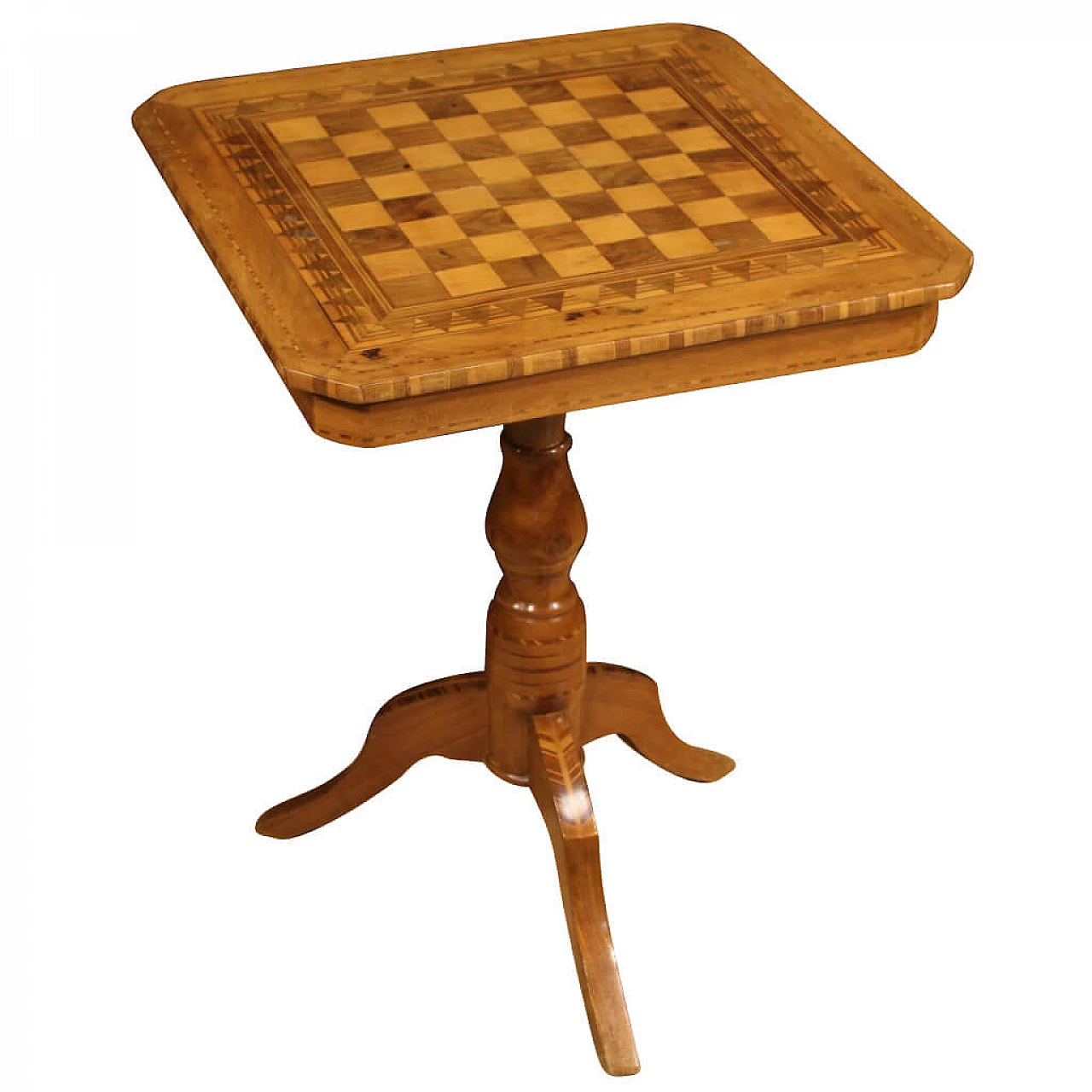 Italian coffee table inlaid in walnut, beech and fruit wood 1127148